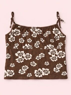 NWT Pacsun Brown Floral‎ Crop Top